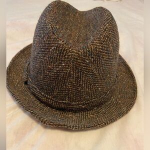 Men’s Dorfman Pacific Brand Brown Classic Fedora Hat L 7 1/4-7 1/8